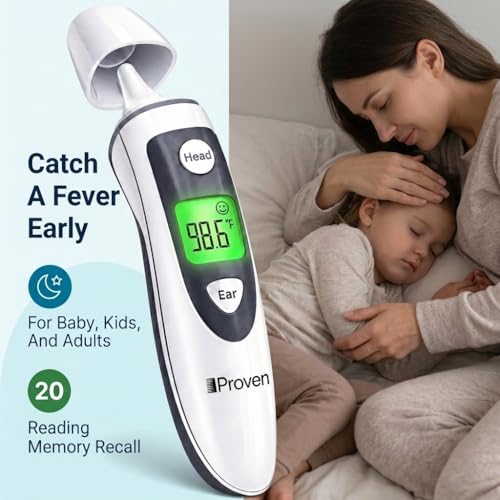 iProven Ear and Forehead Thermometer for Adults Kids and Bab