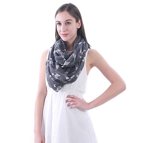 Lina & Lily West Highland White Terrier Dog Print Women's Infinity Scarf Lightweight3