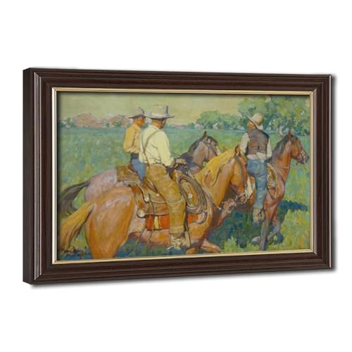 Art Mural Three Cowboys Maynard Dixon Toile Vintage pour Habiller un Mur