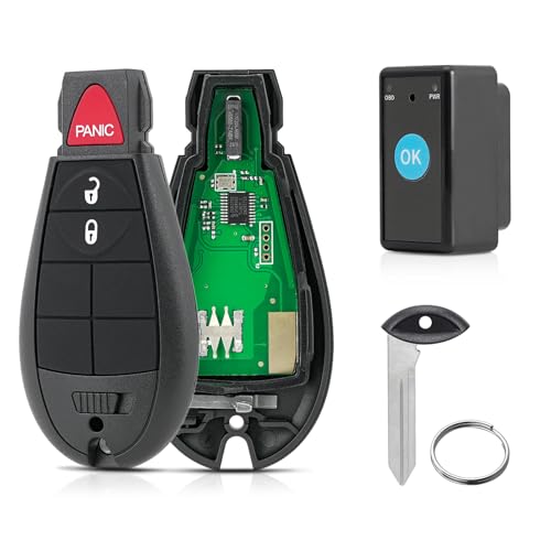 Car Key fob Fit for Dodge Ram 1500 2013 2014 2015 2016 2017 3500 2013-2017 Pickup Truck Keyless Entry Remote Control GQ4-53T 56046953AE with Replacement Tool