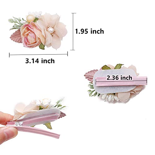 Mligril Baby Girls Flower Hair Clips-3Pcs Floral Hair Bows Alligator Barrettes For Infant Toddler Small #TOP3