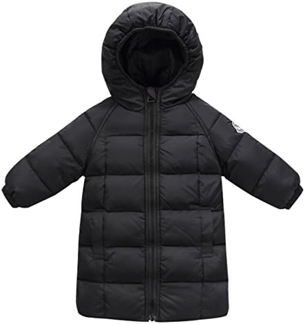 Baby Girls Long Down Coats Lightweight Outwear Winter Hooded Jackets