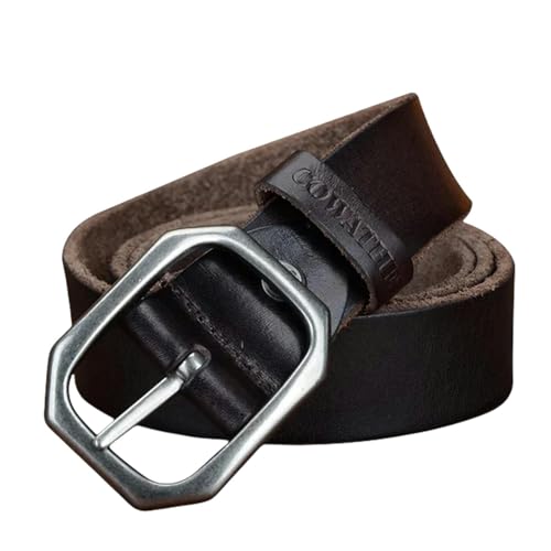 Ceinture en cuir de boucle à broches haute qualité finition rétro