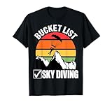 Bucket List Sky Diving Vintage Skydiver Skydiving Parachute T-Shirt