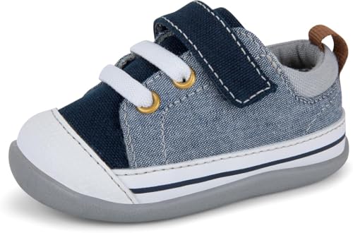 See Kai Run, Stevie II First Walker Sneakers for Infants, Blue Denim, 5 M Infant