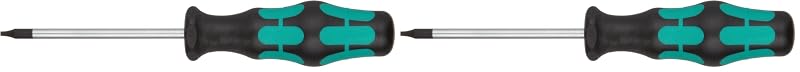 Chave de fenda TORX Wera Kraftform Plus 367 TX 6 com haste de 60 mm, 05028001001, pacote com 2
