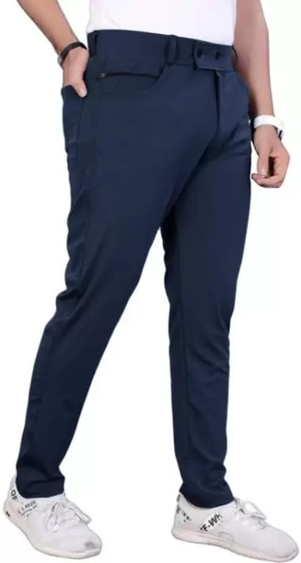 comfits Men's Boys Blue Track Pant Double Button Casual (XXL)-picture-18