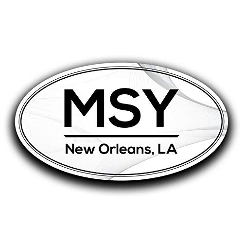Pegatina MSY New Orleans de vinilo para decorar portátiles y parachoques de coche
