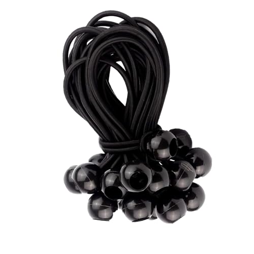 Cuerdas Elásticas de Goma Pequeño,Gomas Tienda Campaña para Tiendas de Campaña,Tensor Elastic,Bolas Bungee,Cuerda Elásticas para Sujetar para Pabellones,Tensor de Goma con Bola