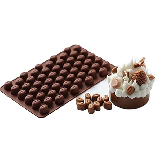 TTOA - 1 Pc Coffee Bean Silicone Chocolate Mould | Non Stick Candy Mould | Gummy Bean Mould | Cake Decoration