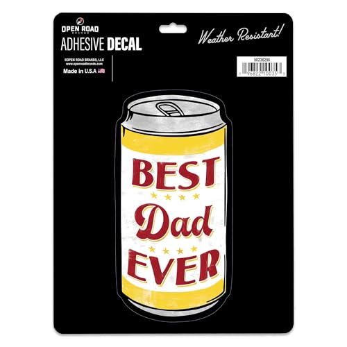 Best Dad Ever Adhesive Vinyl Decal - Fun Dad Sticker for Car, Window, or Laptop - Perfect for Father’s Day Gifts