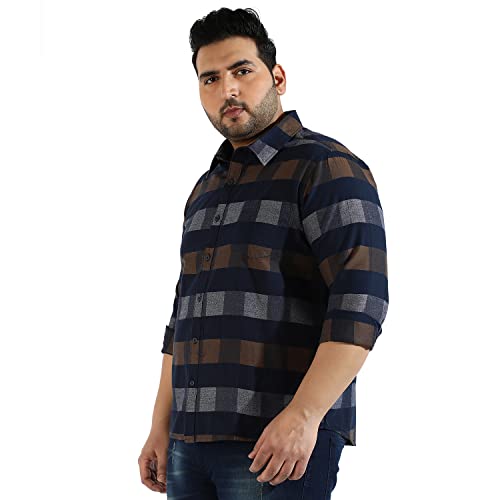 Image of CAHOOT Instafab Plus Men's Button Up Regular Fit Shirt for Casual Wear | Modern Clothing Shirt Crafted with Regular Sleeve, Comfort Fit & High-Performance for Everyday Wear