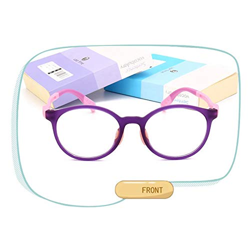 ÓCULOS INFANTIL ROXO ROSA ANTI LUZ AZUL FLEXÍVEL UV R9688