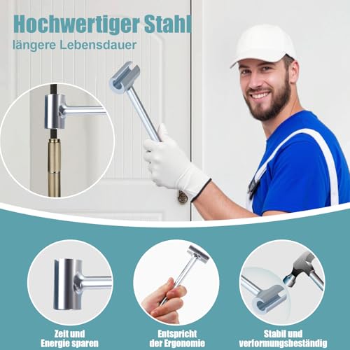 2er-Pack Einstellwerkzeug für Türscharniere, Türscharnier-Einstellwerkzeug, Türöffner Werkzeug Schloss Öffnen Werkzeug für Brandschutztür, Reinraumtüren, Sicherheitstüren (14 + 18 + 23 + 25 mm)