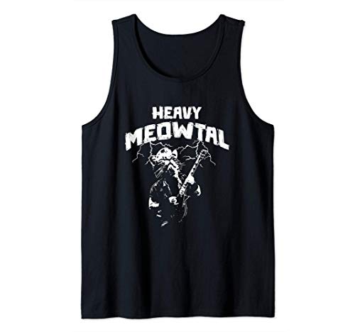Heavy Meowtal - Cat Lover Gifts - Heavy Metal Music Gift Camiseta sin Mangas