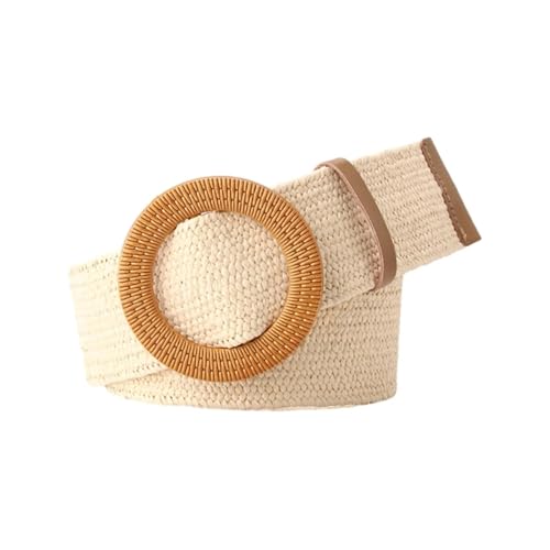 Decorative Belt Adjustable Buckle Waist Belt Women Elastic Weaving Belt Wide Waistband for Woman Girls Colorful Straw Vintage Waist Belt for Country Concert Outfit(Color-16)