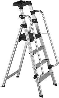 Portable Foldable Telescoping Ladder, Aluminum Alloy Folding Ladder Multipurpose Household Garden Building Work Steps Stool Stepladder Favorite Gift