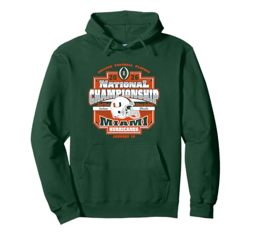 Miami Hurricanes CFP National Championship 2026 Icon Green Pullover Hoodie