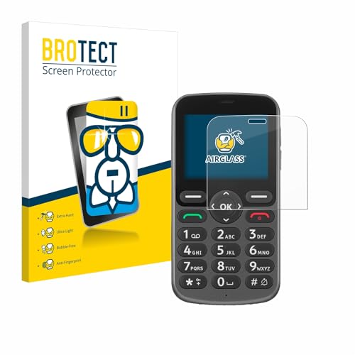 Image of brotect Glass Screen Protector Film compatible with Doro 5860 - Glass-Foil 9H Protection [Scratch Resistant, High Clarity]
