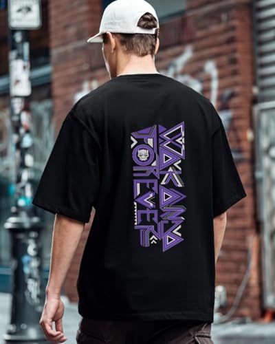 Image of Bewakoof X Harry Potter Men's Cotton Jersey Graphic Print Oversized Fit Half Sleeve Round Neck T-Shirt | Casual Wear | Street Wear | Oversized t Shirt for Men Cotton | Baggy