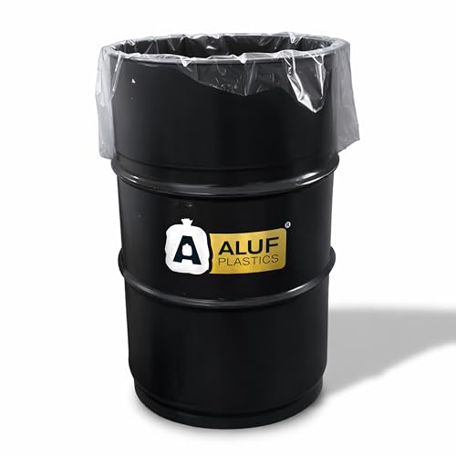 Image of Ultrasac 55 Gallon Clear Plastic Drum Liners 4 MIL - 38 inch x 63 inch - For Contractor, Industrial, Construction, & Municipal (Pack of 50)