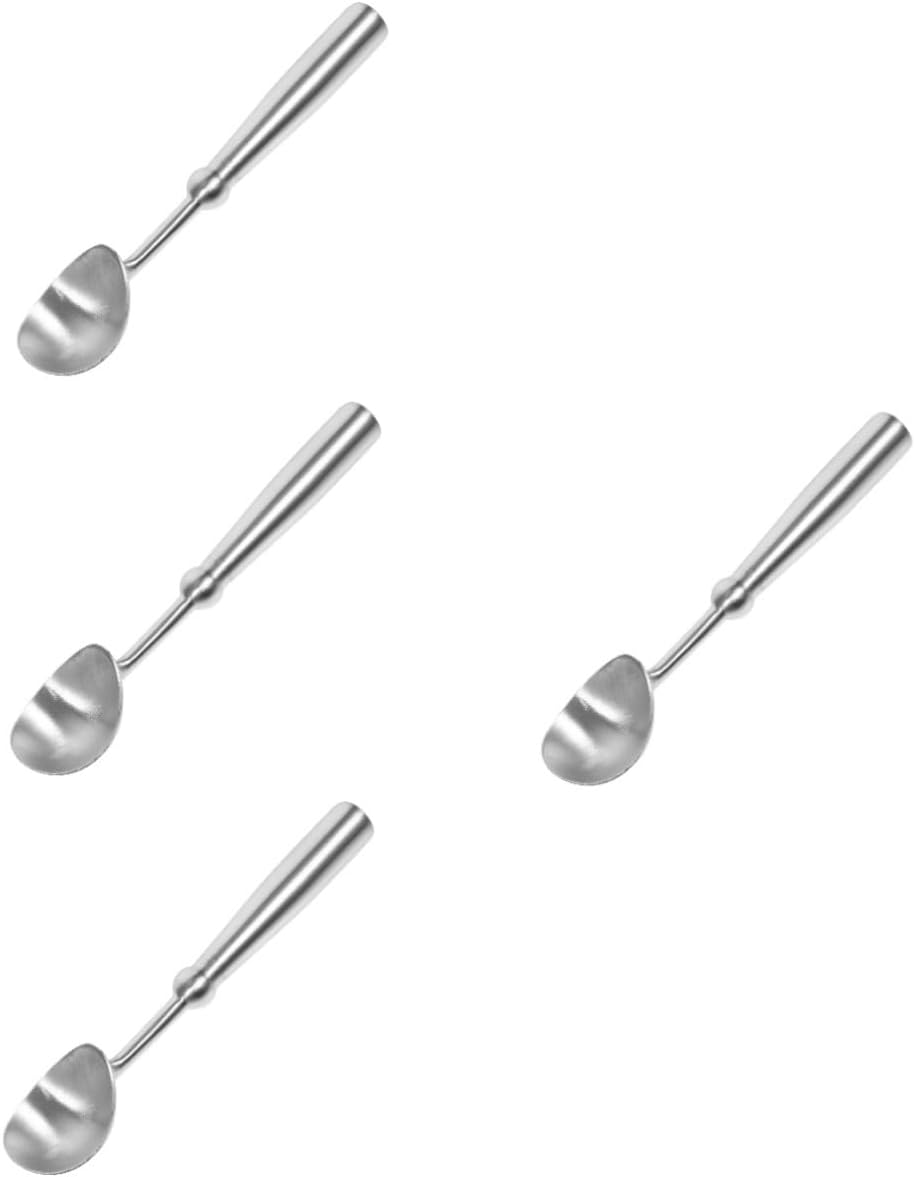 4pcs Household Stainless Steel Ice Cream Scoop Versatile Melon Baller for Watermelon Fruits and Healthy Desserts and Easy to Use Kitchen Tool