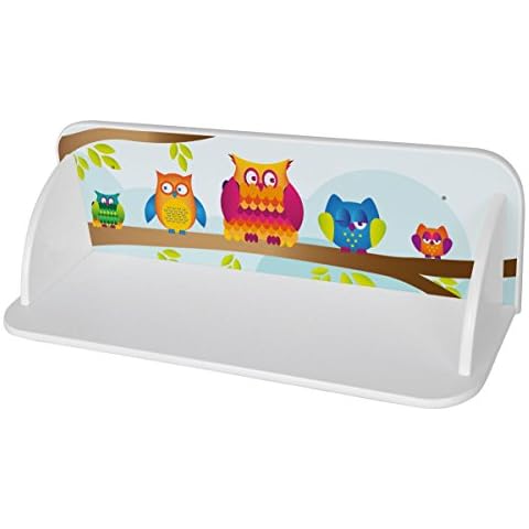 Leomark White Wooden Wall Shelf for Kids Cover