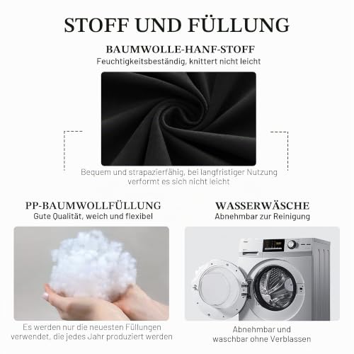 Rucener Großen Dreieckigen Kissen Hohen Rückenlehne Kissen Hohen Rückenlehne Kissen Rückenlehne für Bett Perfekt AlsKissen Zum Fernsehen… – Ansicht 4