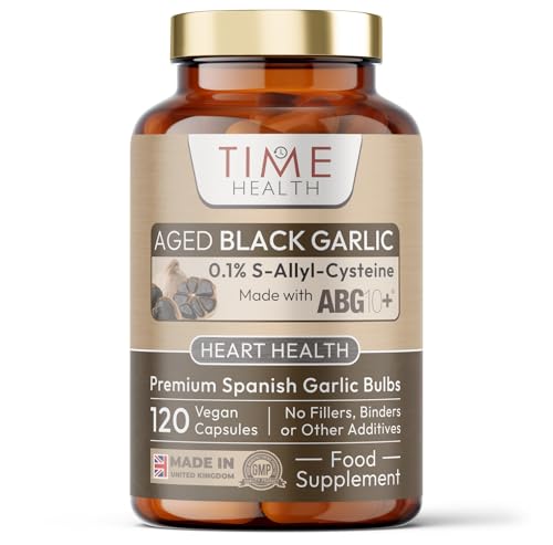 Aged Black Garlic Extract (Fermented) - 320mg - Clinically Proven ABG10+ - Patented Formula - Standardised S-Alyll-Cysteine (SAC) - Vegan - UK Made (120 Count (Pack of 1))