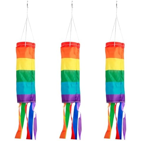 Thyonta Outdoor Rainbow Windsock Flag Cover