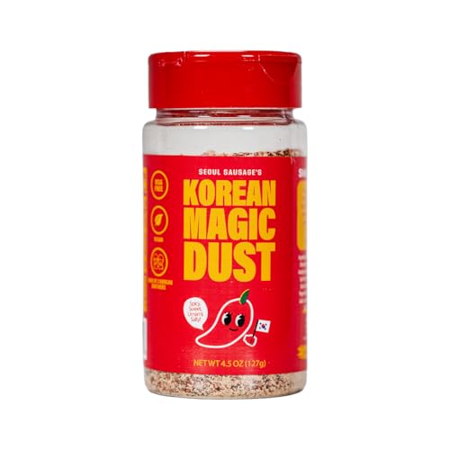 Korean Magic Dust 4.5oz (127g) â€“ Seasoning Blend - Salty, Spicy, and Umami Flavor Explosion â€“ Award-Winning, Food Network The Great Food Truck Race Winner â€“ Perfect on Eggs, Meats, Veggies, Popcorn, Chips, and More.