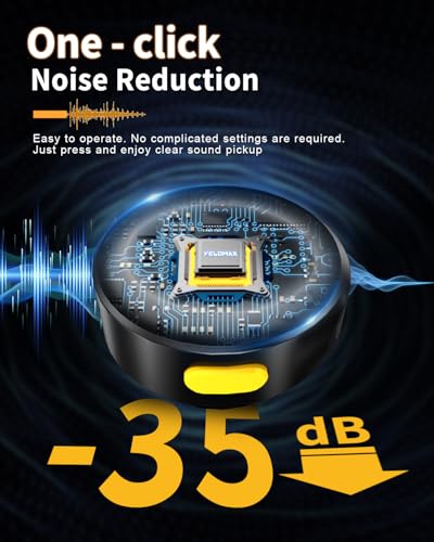 Image of VELOMAX ANC Noise Cancellation Wireless Microphone for Youtubers - Wireless Mic with a Portable Charging Case Offering 40 Hours of Battery lLfe - Mic Wireless for Video Shooting, Online Teaching