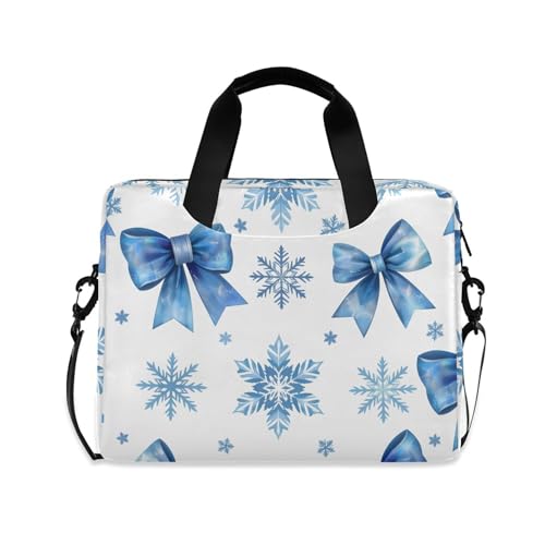 Funda para portátil invierno azul copo de nieve 13-15.6" miniatura 1