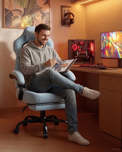 Image of GTPLAYER Gaming Chair for Adults, Ergonomic High Back Chair with Footrest