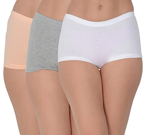 Image of EVA & JOY Women's Cotton Solid Mid-Rise Boyshort Panty
