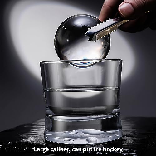 Auntzyj Copo de uísque Creative Moon Glass (2 peças) (lua transparente) com fundo de cratera lunar 1