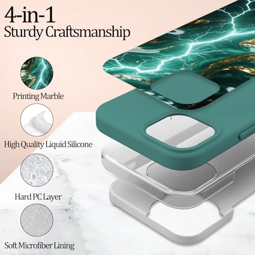 Coque marbre Google Pixel 10 vert foncé avec cordon pour vos déplacements - 7