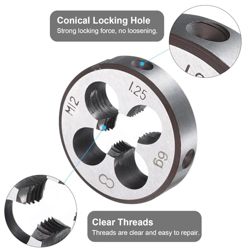Troquel M12 x 1,5 métrico derecho sourcing map para roscado eficiente 4