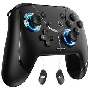 Wireless Switch Controller for Nintendo Switch/Lite/OLED, Bluetooth Game Controller for iPhone/Android/Mobile Phone/PC/Steam/Mac/iPad/TV with Macro/Vibration/Motion Control/Turbo/800mAh Battery