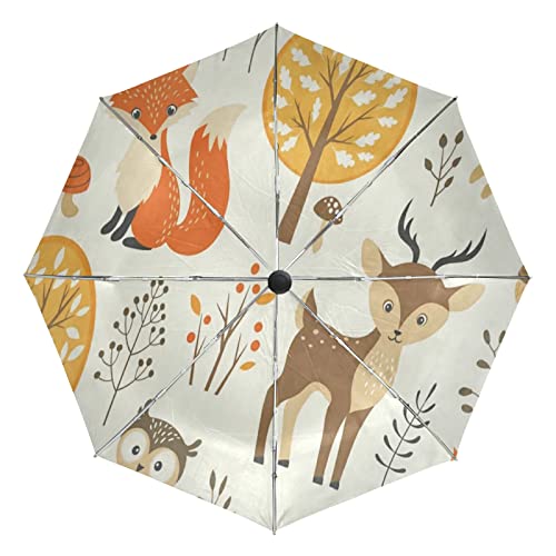 Parapluie coupe-vent automatique à protection UV pliable pour femmes et filles