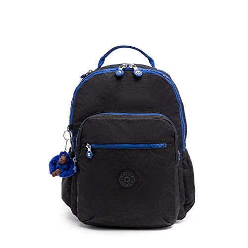 Preisvergleich Produktbild Kipling Seoul Go Laptop, gepolstert, verstellbare Rucksackgurte, Reißverschluss, (Black Contrast Blue), Einheitsgröße