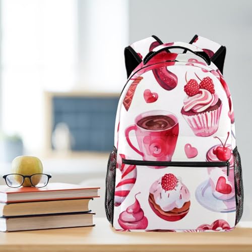 Sac à dos de campus rose et multicolore taille unique avec porte-bouteille - 6