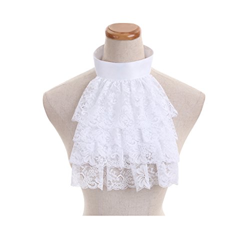 1791'S Lady Pirate Steampunk Colonial Jabot And Cuffs Men's Costume Accessory (White) #TOP1