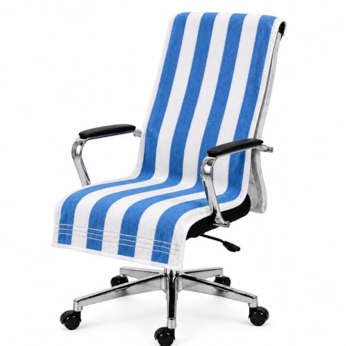 Image of ROMAN HOME Car & Office Chair Towel, 1, Blue Line | 2 Tie Knots, Super Soft, 400 GSM