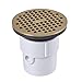 Oatey 3 in. or 4 in. PVC General Purpose Drain with 6 in. BR Grate