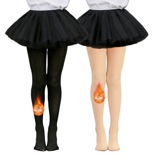 LUCKELF Toddler Girls Fleece Lined Tights Ultra Soft Thick Warm Tights for Cold Winter
