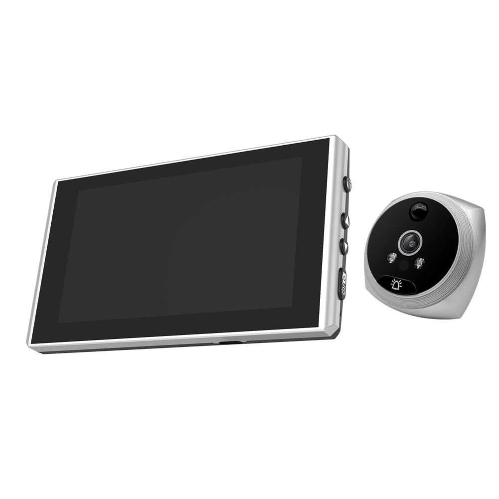 Vereen 1 zestaw PIR drzwi elektroniczny wizjer kamera do drzwi 2MP 4,5 ekran LCD cyfrowy dzwonek do drzwi srebrny