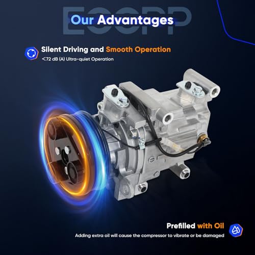 Image of ECCPP AC Compressor 2004-2009 Fit for Mazda 3 2.0L 2006-2010 for Mazda 5 2.3L Fast Cooling A /C Compressor with Clutch