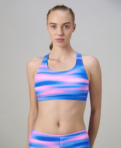 Image of Speedo Women's Endurance10 Printed Racerback Bikini Set Swimming Costume Swimwear | Chlorine Resistance | UPF 40+ Sun Protection | Racerback Design | Removable Bra Pads