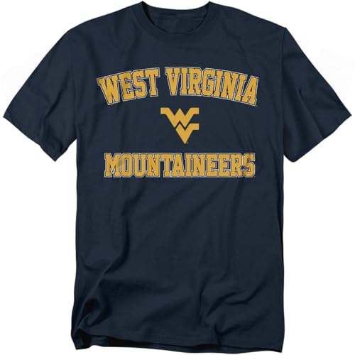 LOGOVISION West Virginia University Campus Classic Unisex Adult T Shirt Navy X-Large